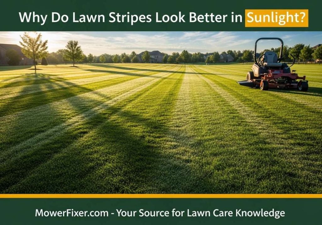 Why Do Lawn Stripes Look Better in Sunlight