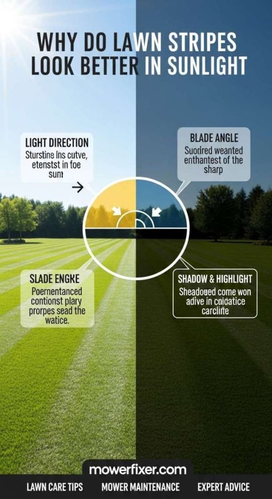 Sunlight's Effect on Lawn Stripes