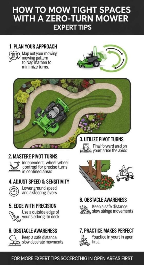 How to Mow Tight Spaces With Zero Turn Mower: Expert Tips

