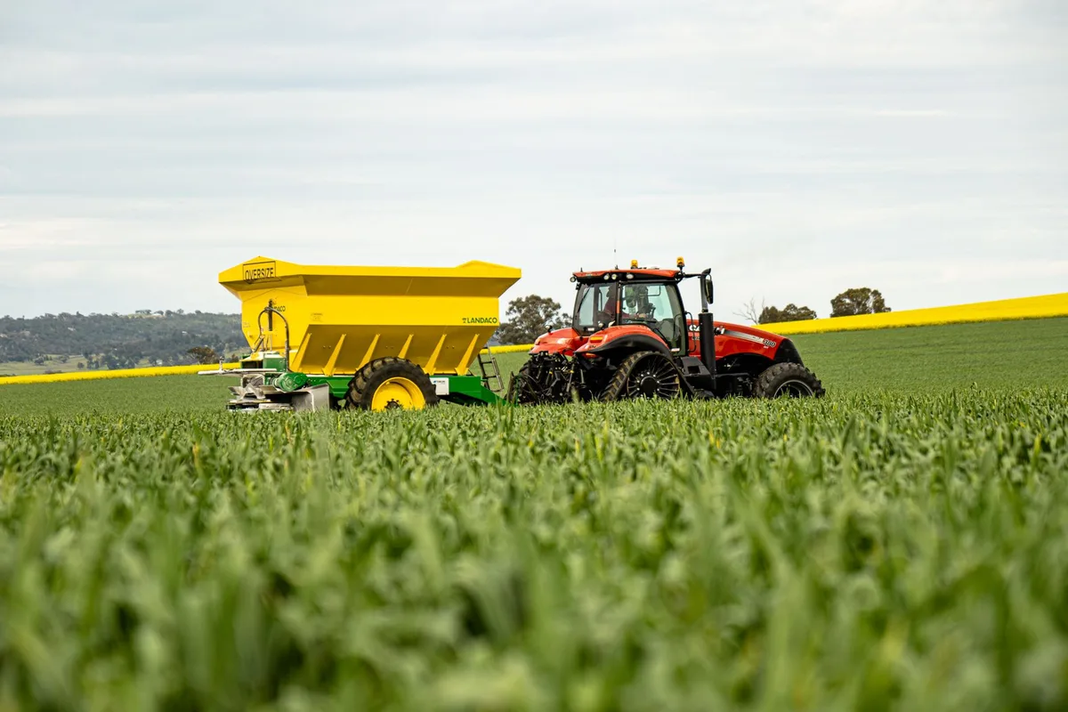 cool-season grass seed spreader